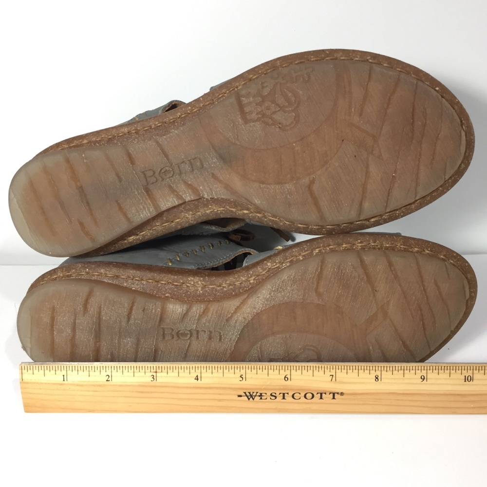 Born sandals bluish gray leather lace up 8 - Picture 5 of 9